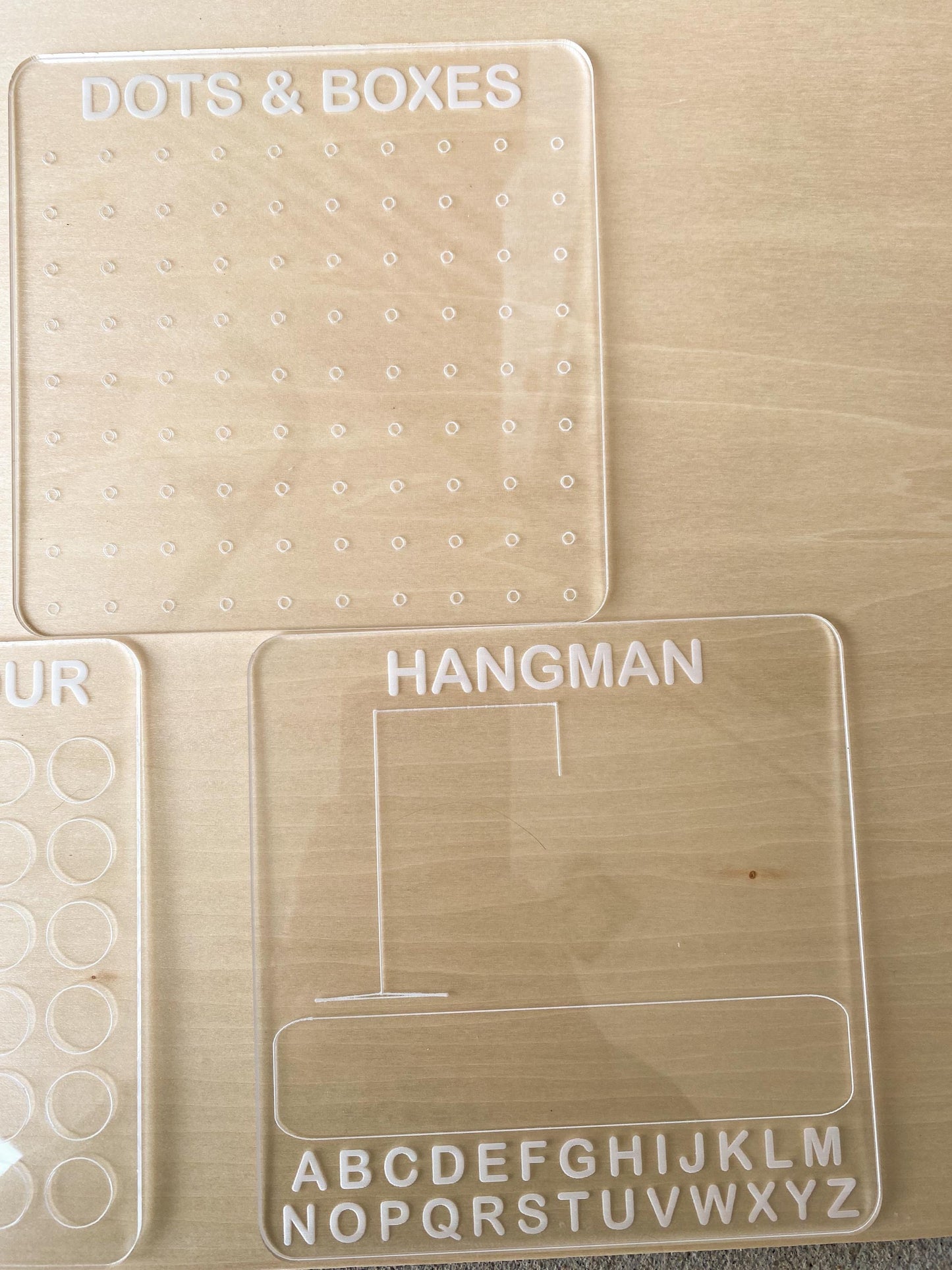 Wipeable Acrylic Game Boards Pack