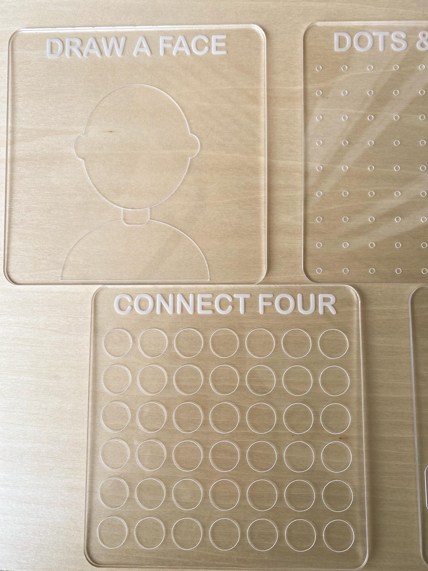 Wipeable Acrylic Game Boards Pack